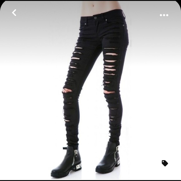 Tripp nyc Denim - SOLD!!!!!!!Tripp NYC Cat Fight Slashed Skinny Jeans